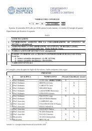 16 settembre - Dipartimento di Studi classici e cristiani - UniversitÃ  ...