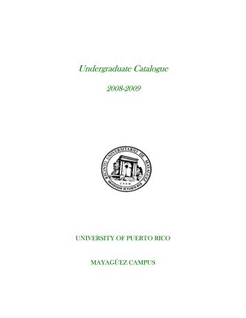 Undergraduate Catalogue - UPRM