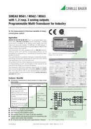 SINEAX M561 / M562 / M563 with 1, 2 resp. 3 ... - Camille Bauer AG