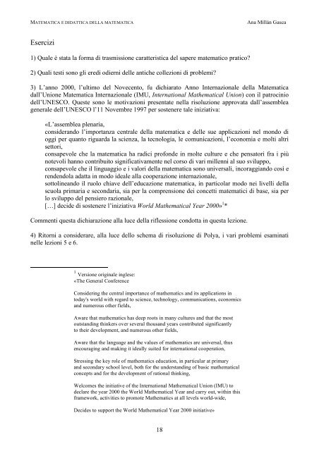 Matematica e didattica della matematica