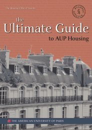 to AUP Housing the - MyAUP - The American University of Paris