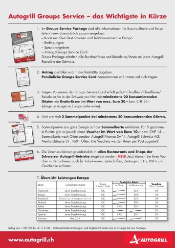 Autogrill Groups Service – das Wichtigste in Kürze