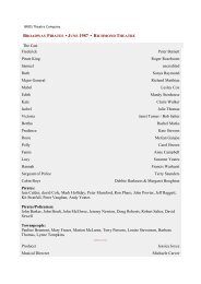 Cast List - BROS Theatre Company