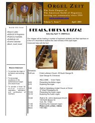 April 2010 - York American Guild of Organists