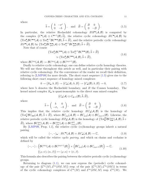 Connes-Chern Character for Manifolds with Boundary and ETA ...