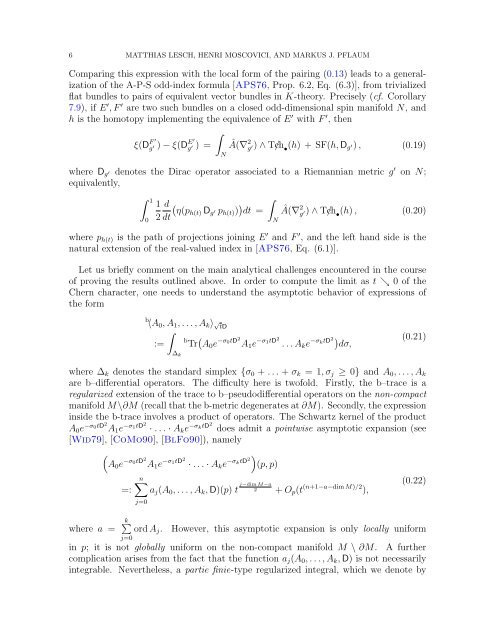 Connes-Chern Character for Manifolds with Boundary and ETA ...