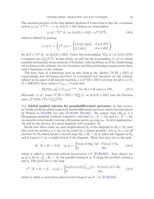 Connes-Chern Character for Manifolds with Boundary and ETA ...
