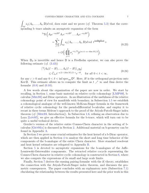 Connes-Chern Character for Manifolds with Boundary and ETA ...