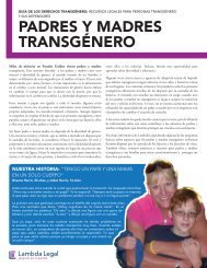 PADRES Y MADRES TRANSGÃNERO - Lambda Legal
