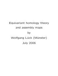 Equivariant homology theory and assembly maps by Wolfgang Lück ...