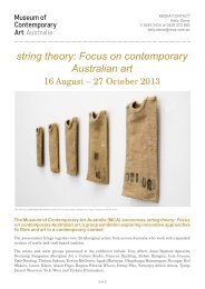 string theory: Focus on contemporary Australian art - Museum of ...