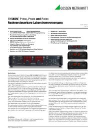 Rechnersteuerbare Laborstromversorgung - Gossen-Metrawatt