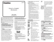 French English Dictionary - Franklin Electronic Publishers
