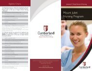 Mount Juliet Nursing Program - Cumberland University