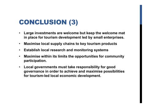 TOURISM & LOCAL ECONOMIC DEVELOPMENT PROF ROGERSON