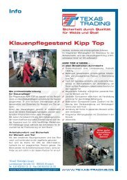 Klauenpflegestand Kipp Top - Texas Trading GmbH