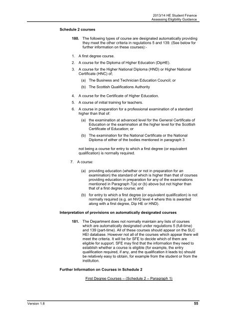 SFE Assessing Eligibility Guidance 2013/14 - Practitioners - Student ...