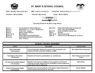 Agenda - St. Mary's Catholic Secondary School