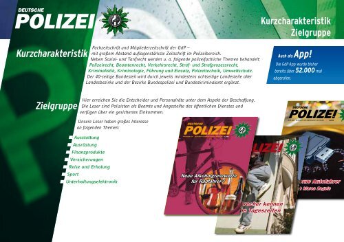 'Deutsche Polizei', Mediadaten. - GdP