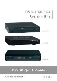 DVB-T MPEG4 Set top Box - Intro AGK Nordic A/S