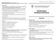 Confirmation Readiness Interview - Diocese of Rockville Centre