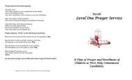 Level One Prayer Service