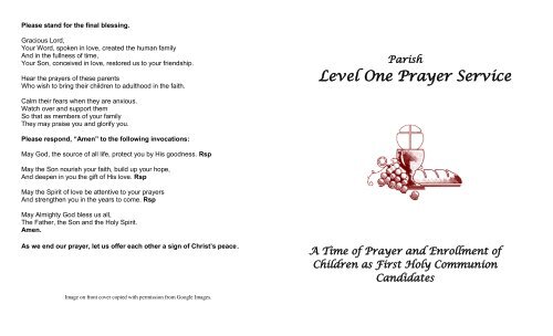 Level One Prayer Service
