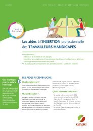 Fiche Infos pratiques - Les aides Ã  l'insertion des TH - Inserweb