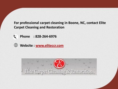 Benefits of professional carpet cleaning in Boone, NC