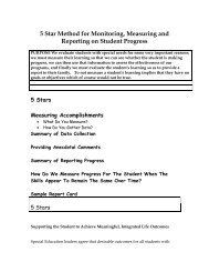 5 Star Method For Measuring & Reporting Student Progress