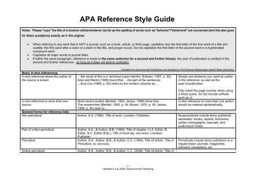 Standards & Patents - APA 7th Referencing - Library Guides at