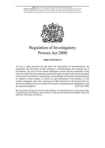 Regulation of Investigatory Powers Act 2000 - Xact