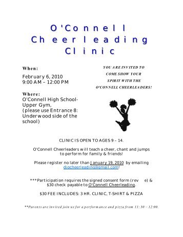 O'Connell Cheerleading Clinic - Bishop O'Connell High School