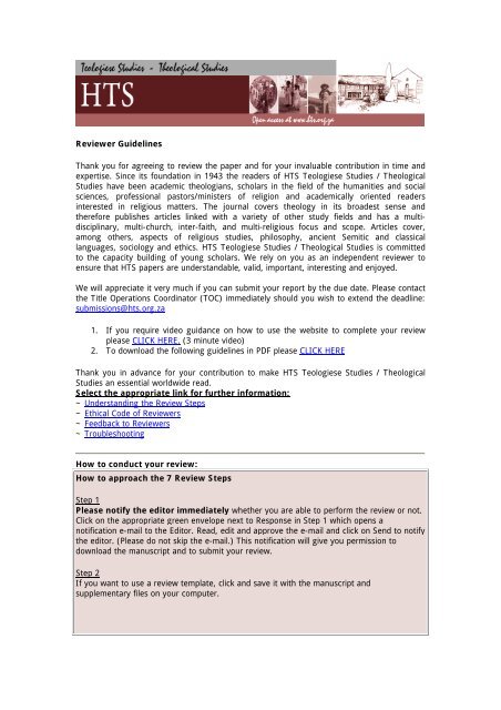 Reviewer Guidelines Thank You For Agreeing To Review The Paper 