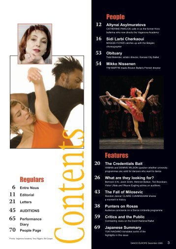 Features People Regulars - Dance Europe