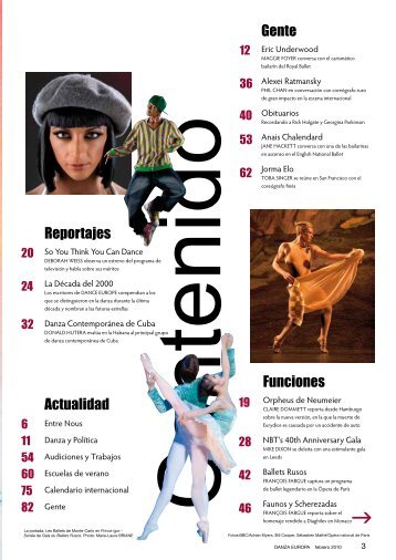 Actualidad Reportajes Gente Funciones - Dance Europe