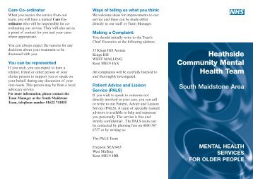 South Maidstone Community Mental Health Team - Kent and ...