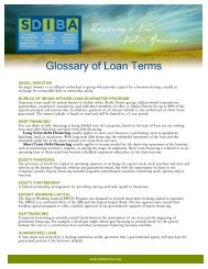 Glossary of Loan Terms (PDF)