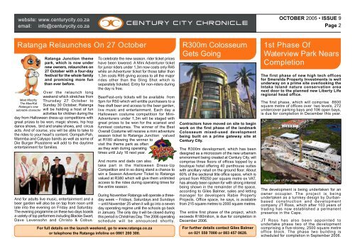 01 November 2005 Newsletter - Century City