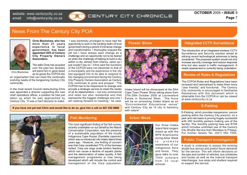 01 November 2005 Newsletter - Century City