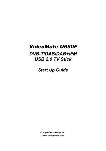 VideoMate U680F - visit site - Compro