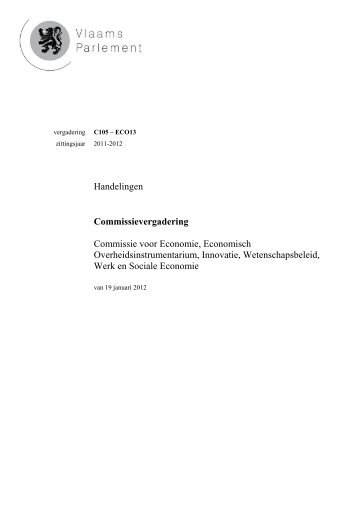 Handelingen commissies - Vlaams Parlement