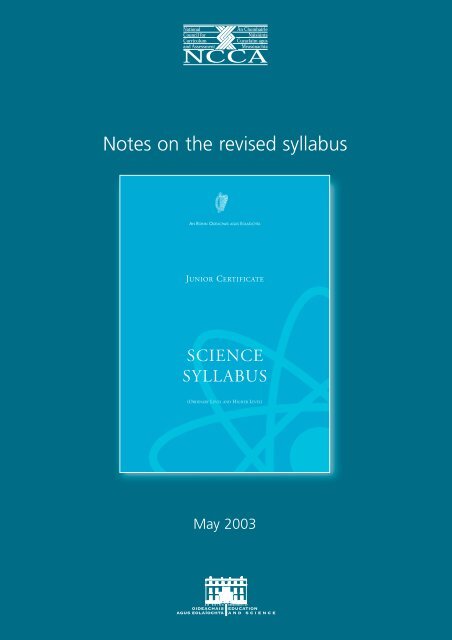 Notes on Revised Junior Certificate Science Syllabus (PDF Format ...