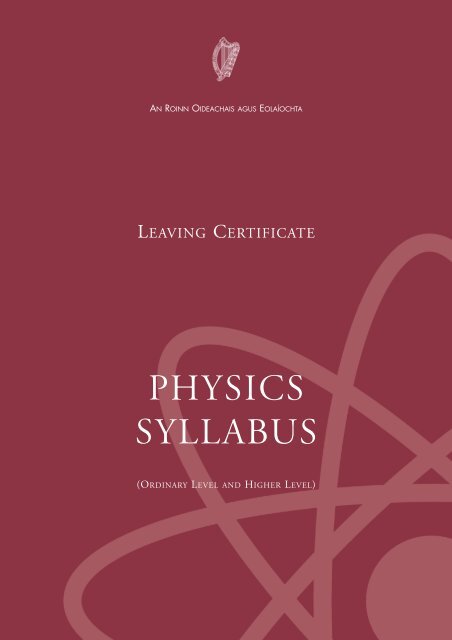 Leaving Certificate Physics Syllabus - Curriculum Online
