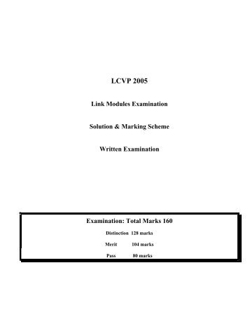 Marking Scheme - Examinations.ie