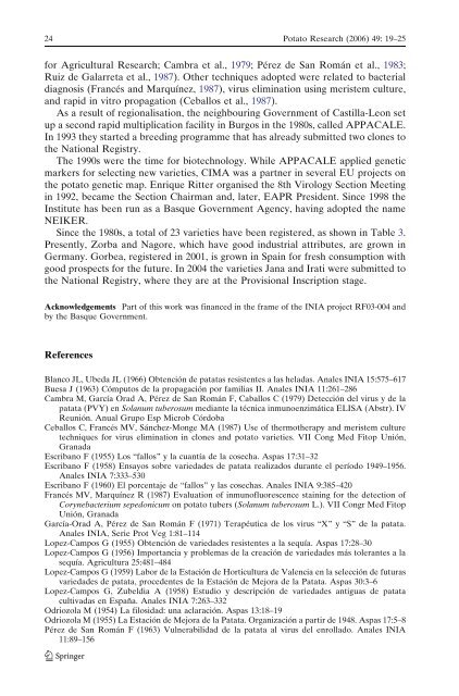 The History of Potato (Solanum tuberosum L.) Research in ... - Neiker