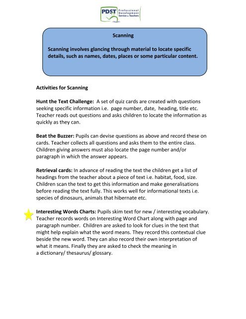 Comprehension Booklet - PDST