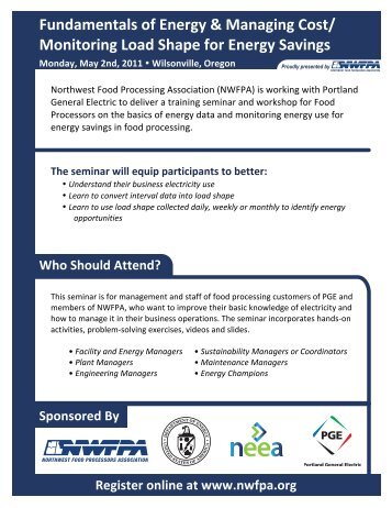 Download Event Information & Agenda Here - Northwest Food ...