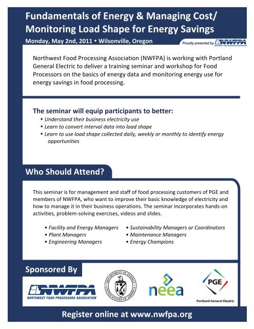 Download Event Information & Agenda Here - Northwest Food ...