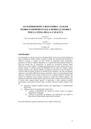 le intersezioni a rotatoria: analisi teorico-sperimentale e modelli ...